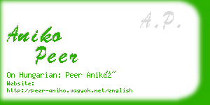 aniko peer business card